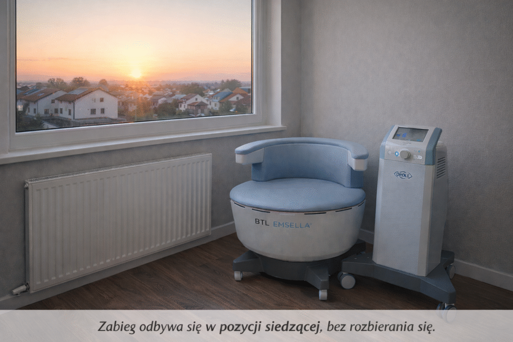 Fotel BTL EMSELLA w gabinecie w Opolu